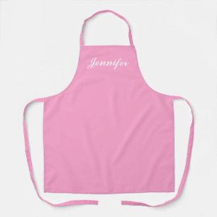 Personalisiert Pastell Pink Weiße Schrift Koch Fra Schürze