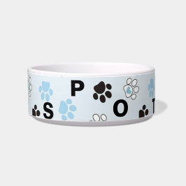 Personalisiert Paw Print Medium Dog Bowl Napf
