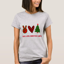 Personalisiert Peace Liebe Christmas Lights Red Gr