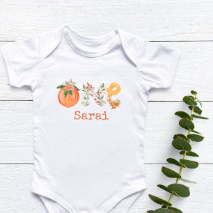 Personalisiert Peach First Birthday Baby Bodysuit Strampler