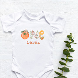 Personalisiert Peach First Birthday Baby Bodysuit Strampler