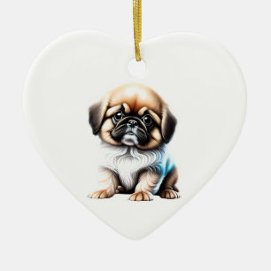 Personalisiert Pekingese Puppy Keramik Ornament