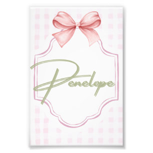 Personalisiert Penelope Baby Girl Kinderzimmer Gin Fotodruck
