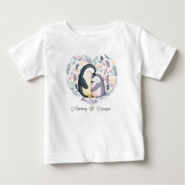 Personalisiert Penguin Liebe Baby T - Shirt