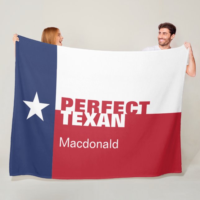 Personalisiert PERFEKT TEXAN Fleecedecke (Beispiel)