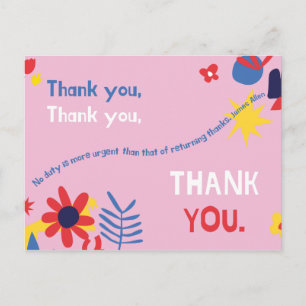 Personalisiert - Persönliches Angebot Vielen Dank Postkarte