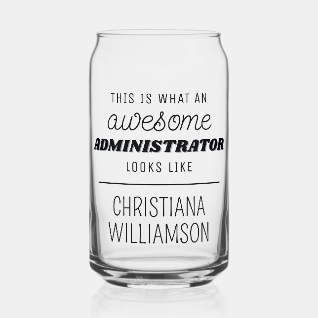 Personalisiert Phantastischer Administrator Funny Dosenglas (Vorderseite)