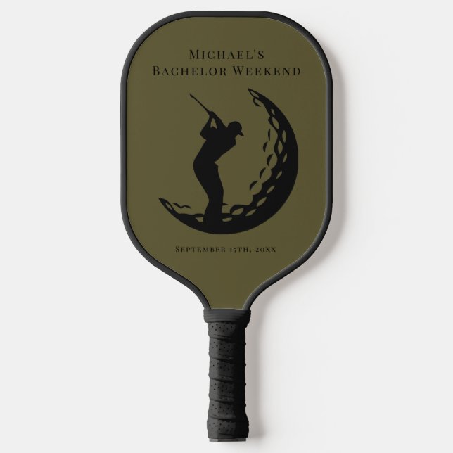 Personalisiert Pickleball | Bachelor Golf Weekend Schläger (Vorderseite)