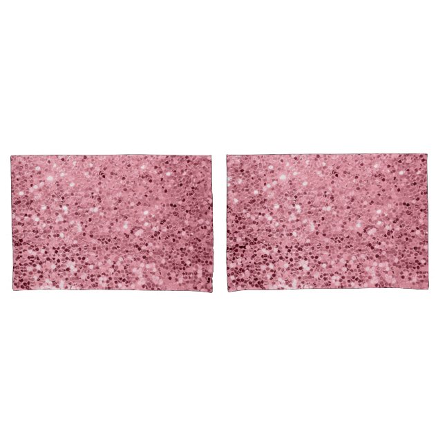 Personalisiert Pillow Hüllen Rose Gold Glitzer Kissenbezug (Vorderseite-Set)