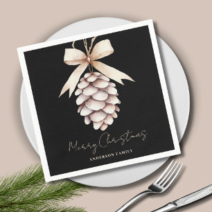 Personalisiert Pinecone Christmas Serviette