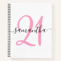 Personalisiert Pink 21. Geburtstag Gästebuch