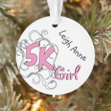 Personalisiert Pink 5k Girl Runner Design Front