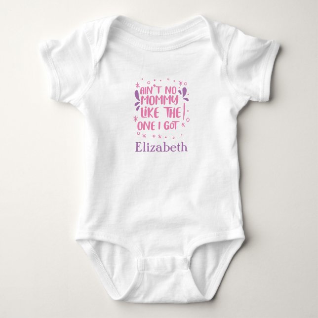 Personalisiert Pink Ain nicht Mama wie das, was ic Baby Strampler (Vorderseite)