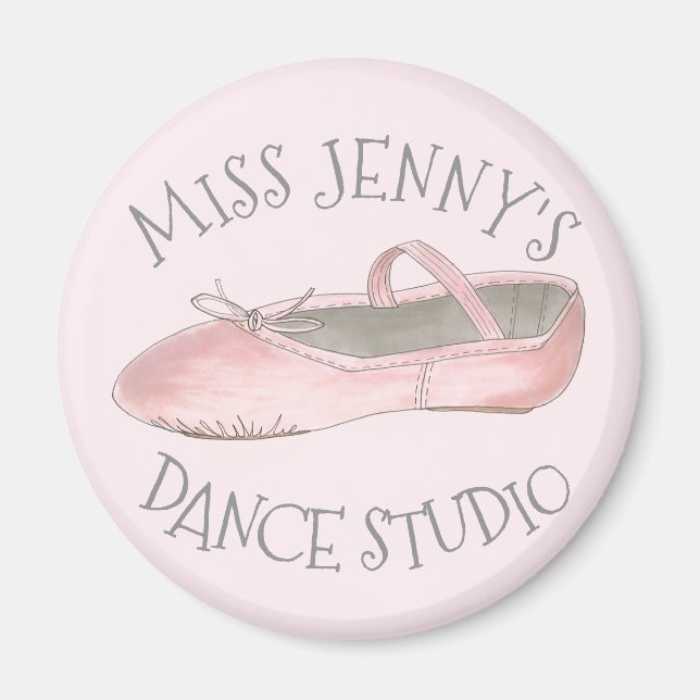 Personalisiert Pink Ballet Showstudio Lehrer Magnet (Vorne)