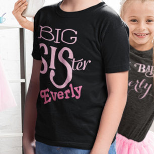 Personalisiert Pink BIG Sister T-Shirt