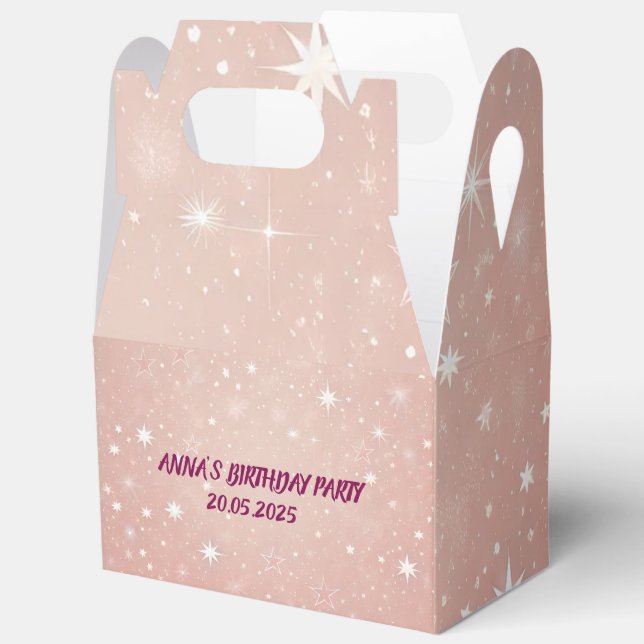 Personalisiert Pink Birthday Gevor Box Geschenkschachtel (Offen)