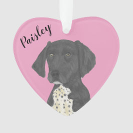 Personalisiert Pink Black German Shororthopädie Po Ornament