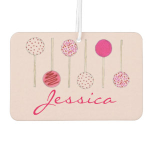 Personalisiert Pink Cake Pops Backen Nachtisch Fei Autolufterfrischer