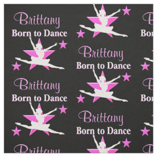 PERSONALISIERT PINK DANCING STAR FABRIC STOFF