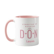 Personalisiert Pink DON Director of Nursing Tasse