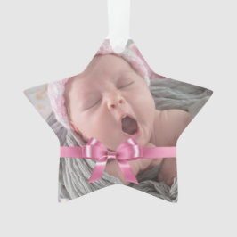 Personalisiert Pink Erster Weihnachtsschmuck Ornament