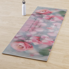 Personalisiert Pink Floral Yoga Mat - Individuelle Yogamatte