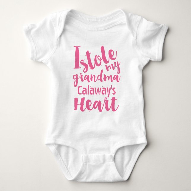 Personalisiert Pink gestohlen Mein Oma hat das Her Baby Strampler (Vorderseite)