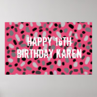 Personalisiert Pink Grey Black Jelly Bean