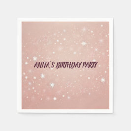 Personalisiert Pink Happy Birthday Napkins Serviette