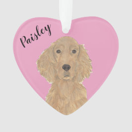 Personalisiert Pink Heart Irish Setter Ornament