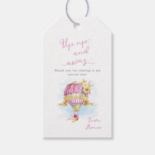Personalisiert Pink Hot Air Ballon Babydusche Geschenkanhänger