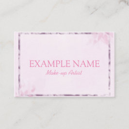 Personalisiert "Pink Leaf" (UK/Euro) Visitenkarte