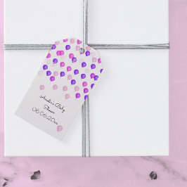 Personalisiert Pink Lila Balloon Babydusche Geschenkanhänger