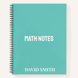 Personalisiert Pink Moderne Schulmathematik Hinwei Notizbuch
