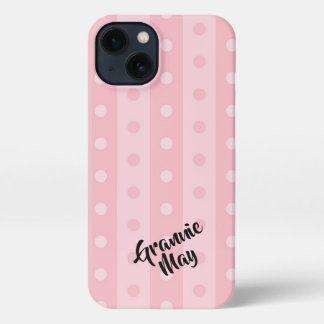 Personalisiert-Pink-Polka-Dot iPhone Case iPhone Hülle