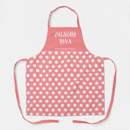 Personalisiert Pink Polka Dots Frauenfeindlichkeit Schürze