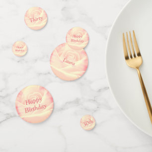 Personalisiert Pink Roses 30. Geburtstag Konfetti