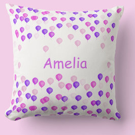 Personalisiert Pink und Lilac Ballon Kissen