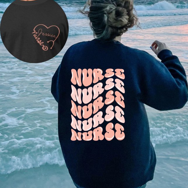 Personalisiert Pink y2k Nurse Sweatshirt (Von Creator hochgeladen)