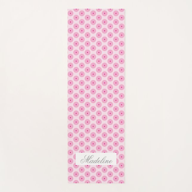Personalisiert Pink Yoga Mat - Individuelle Name Yogamatte (Vorderseite)