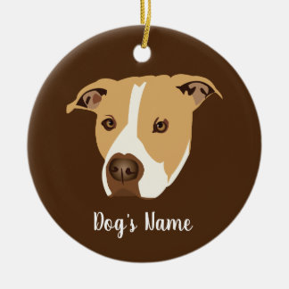 Personalisiert Pitbull Keramik Ornament
