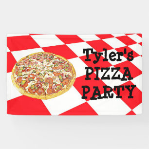 Personalisiert Pizza Party Geburtstagsparty Banner