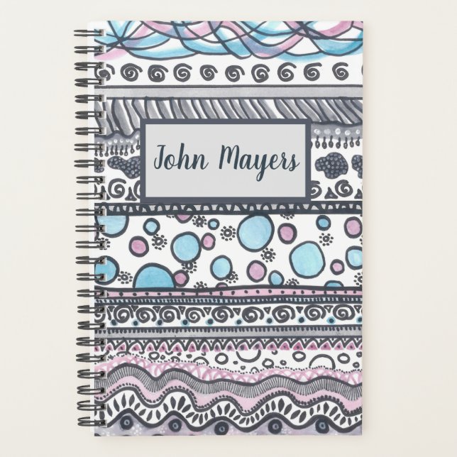 Personalisiert Planer Individuelle Name Blue Plann (Vorderseite)