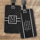 Personalisiert Polka Dot Spotty Monogram Gepäckanhänger<br><div class="desc">Dieses lustige Design kann mit einem Namen personalisiert werden und für ein einmaliges Geschenk einmalig sein</div>