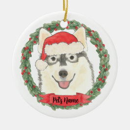 Personalisiert Pomsky Keramik Ornament