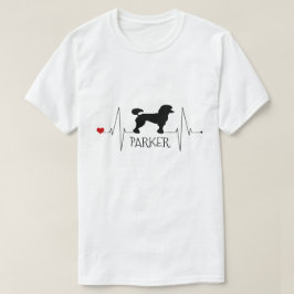 Personalisiert Poodle Liebe Mein Hund Herzschlag T-Shirt