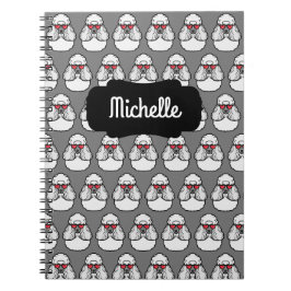 Personalisiert Poodle Pattern Funny Notizblock