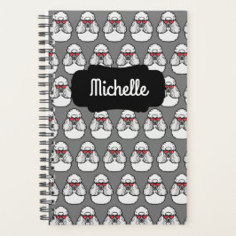 Personalisiert Poodle Pattern Funny Planer