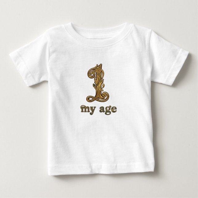 Personalisiert Pooh First Birthday Baby T - Shirt (Vorderseite)