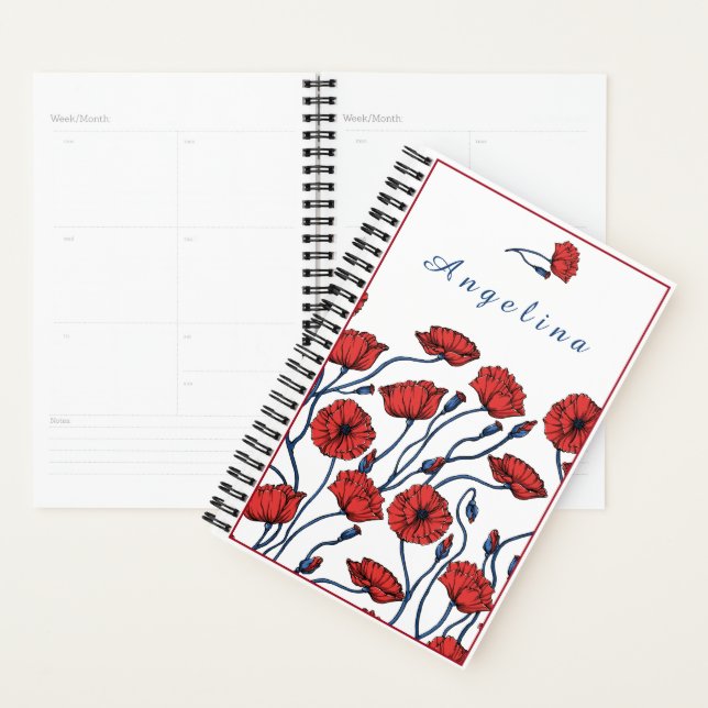 Personalisiert Poppy Blume Bouquet Planer (Anzeige)
